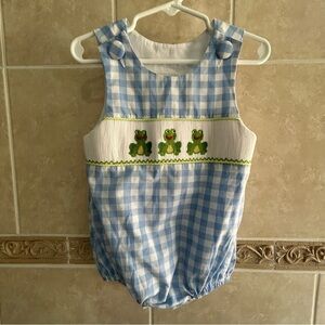 Three Sister Smocked Frog Bubble